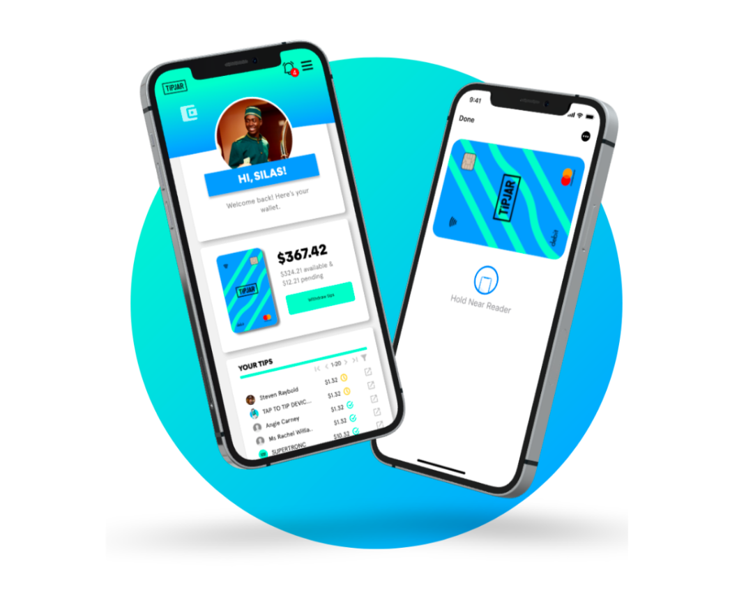 bill on phone showing option for tip